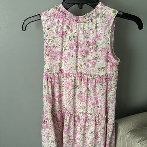 GB Girls pink floral sleeveless dress - Size Medium